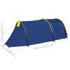 Camping Tent 4 Persons Navy Blue/Yellow