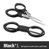 Foldable Fishing Scissors Carbon Steel Knife Edge Shears Fishing Line Cutting Tools Fishing Scissors Fishing Tackle Supplies