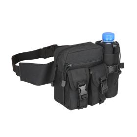 Portable Denim Fanny Pack; (Color: Black)