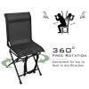 All weather Outdoor Foldable 360 Degree Swivel Chair with Iron Frame